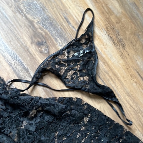 Adore Me Black Rue Lace Babydoll Dress and Panties - Picture 3 of 12